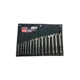 Ascot 313-09515 15 pc Metric Combination Open End Wrench Set
