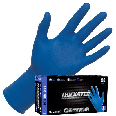 SAS 6604-20 XL Thickster Powder-Free Latex Gloves (50/Box) - 6566604-20