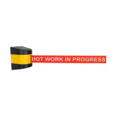 AME 95056 Mag-Bear "Hot Work In Progress" 25' Retractable Barrier