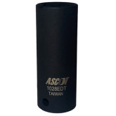 Ascot 1028EDT 1/2" Drive x 7/8" Extra Thin Wall Deep Impact Socket