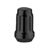 Ascot 1/2"-20 Spline; 6-Sided Black - 100/CS (Sold 20/Box) Lug Nuts