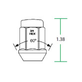 Excalibur 1904 Acorn Lug Nuts (3/4" Hex, 1/2" Thread)