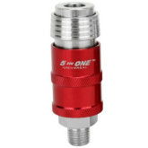 Milton 1751 5-in-1 Safety Exhaust Coupler (1/4" Male NPT)