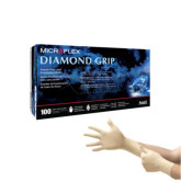 Microflex MF300L Diamond Grip Powder Free Latex Gloves- Large (Box/100)